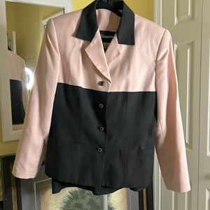 Pale Pink & Black Skirt Jacket Set Size 10P